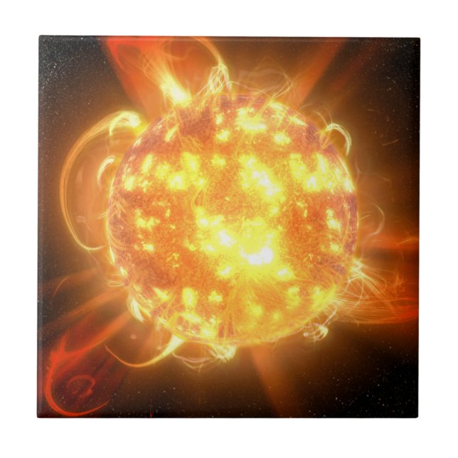 A Young Red Dwarf Ceramic Tile (Front)