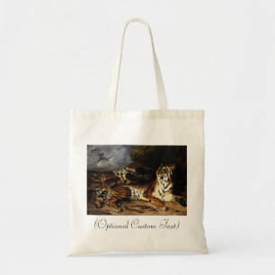 A Young Tiger with its Mother Tote Bag