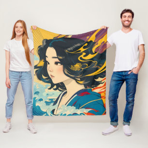 A Young Vietnamese Woman Fleece Blanket