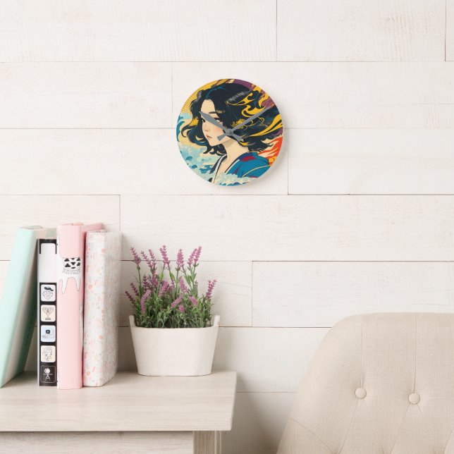 A Young Vietnamese Woman Round Clock (Reading Room)