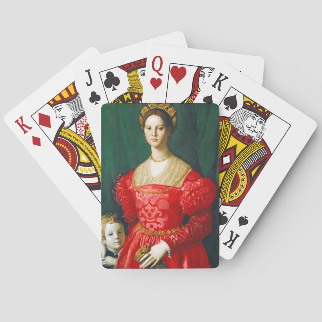 A Young Woman and Her Little Boy, c.1540 Playing Cards (Back)