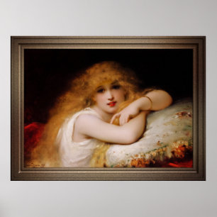 A Young Woman of Leisure by Pierre Coomans Poster