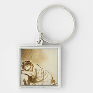 A Young Woman Sleeping c.1654 Key Ring