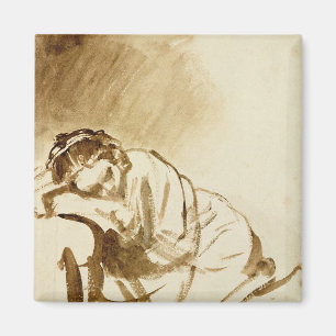 A Young Woman Sleeping  c.1654 Magnet