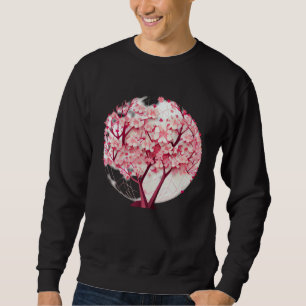 A Zen Like Atmosphere with a Cherry Blossom Sphere Sweatshirt