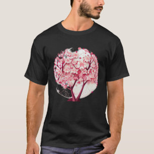 A Zen Like Atmosphere with a Cherry Blossom Sphere T-Shirt
