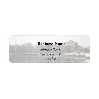 A zoo park in Wuhan, China. Ancient Chinese style Return Address Label