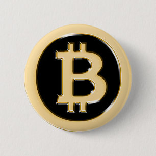 AA568-Bitcoin-Made-of-Gold-symbol 6 Cm Round Badge