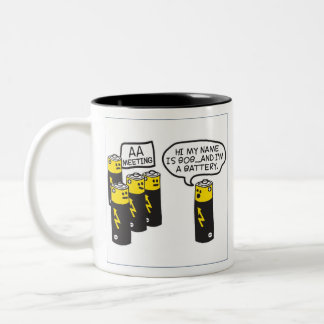 AA (BATTERY) MEETING Two-Tone COFFEE MUG