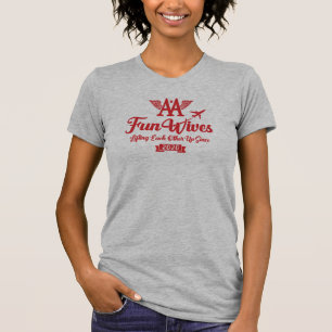 AA Fun Wives One Colour Red Logo Grey Heather T-Shirt