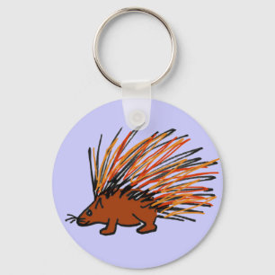 AA- Funky Porcupine Keychain