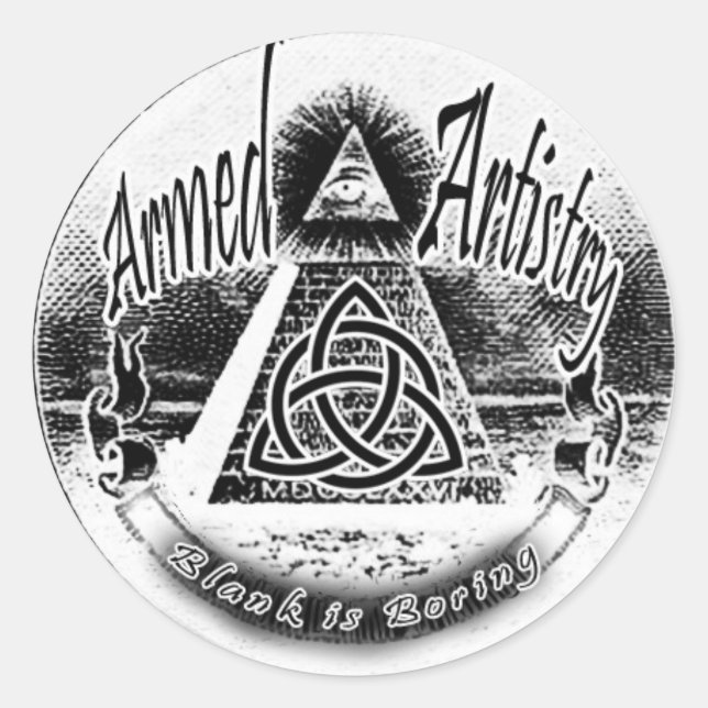 AA Logo Classic Round Sticker (Front)