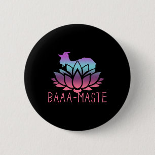 Aa-maste Goat Yoga Namaste Spiritual Meditation Om 6 Cm Round Badge