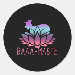 Aa-maste Goat Yoga Namaste Spiritual Meditation Om Classic Round Sticker