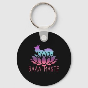 Aa-maste Goat Yoga Namaste Spiritual Meditation Om Key Ring