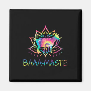 Aa Maste Tie Dye Goat Yoga Lotus Mandala Humor Magnet