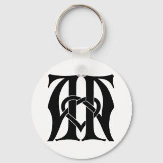 AA Monogram Key Ring