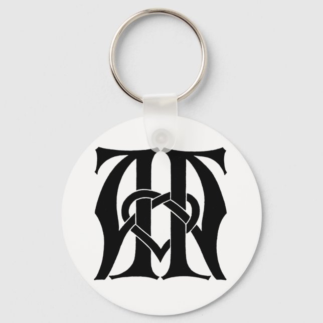 AA Monogram Key Ring (Front)