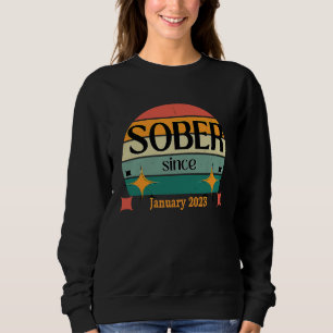 AA NA Celebrate Sobriety Since January 2023 Sober Sweatshirt