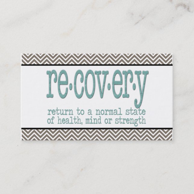 AA Recovery Definition Business Card (Front)