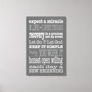 AA Sayings & Slogans 2 Canvas Print