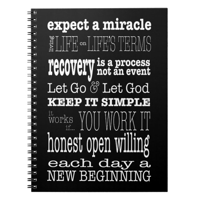 AA Sayings & Slogans 2 Notebook (Front)