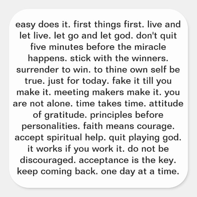 AA slogan sticker (Front)