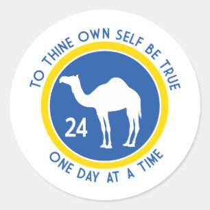 AA To Thine Own Self Be True Camel 24 Hours YB Classic Round Sticker