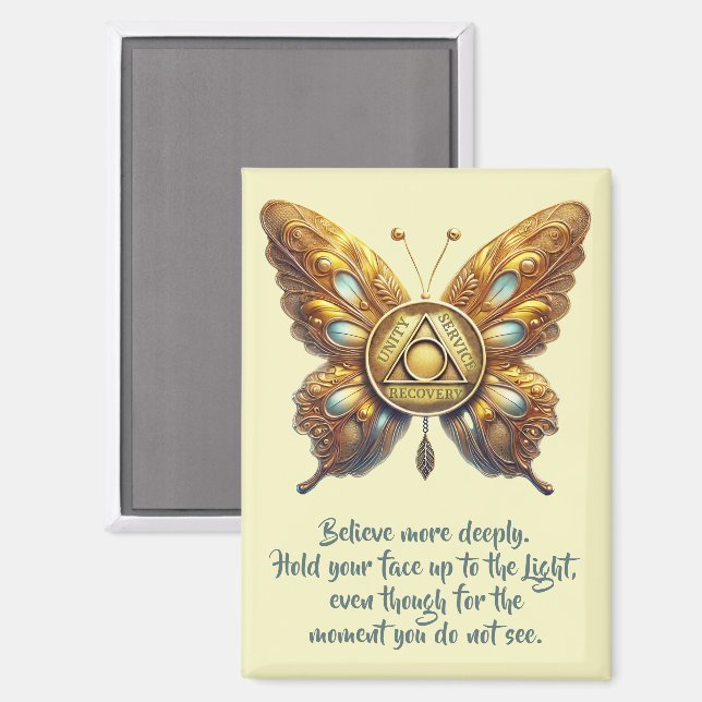 AA Unity Symbol Butterfly, Prayer Magnet (Front/Back)