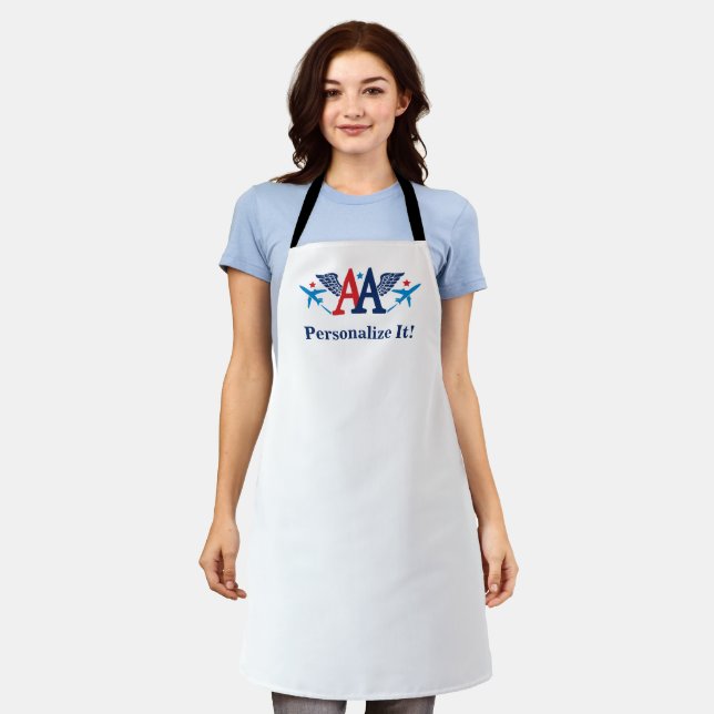 AA Wings with Planes Logo Apron (Worn)