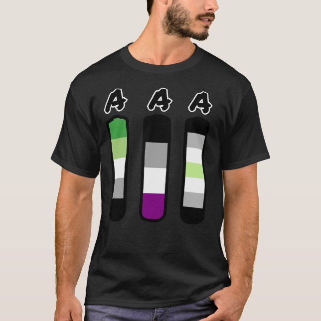 AAA aromantic asexual agender batteries Classic T- T-Shirt (Front)