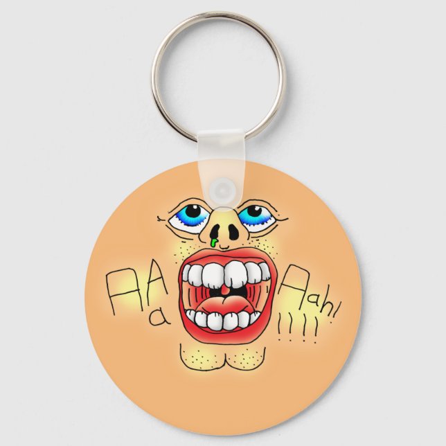 AAAAAAHHH! Screaming Face Key Ring (Front)