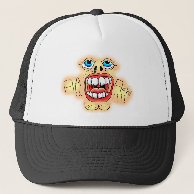 AAAAAAHHH! Screaming Face Trucker Hat (Front)
