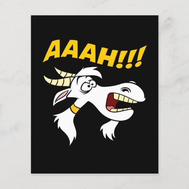 AAAH! Funny Screaming Goat Humour Meme|  Flyer (Front)