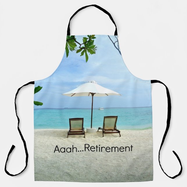 Aaah...Retirement, best-selling design Apron (Front)