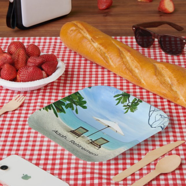 Aaah...Retirement Paper Plate (Picnic)