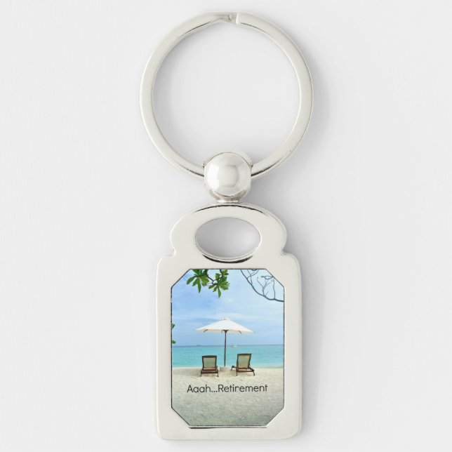 Aaah...Retirement, popular design, Key Ring (Front)