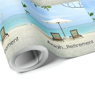 Aaah... retirement, popular design, wrapping paper