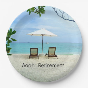 Aaah retirement...relaxing at the beach paper plate