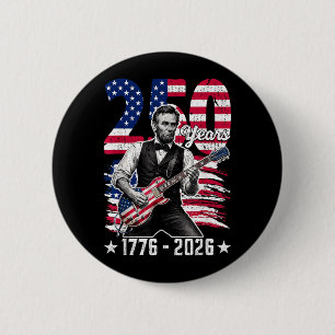 AAAmerica 250 USA Years 1776 2026 Retro Lincoln 6 Cm Round Badge
