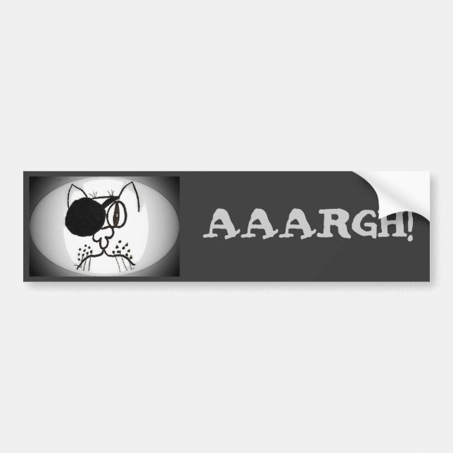aaargh! Eye Patch Pirate Cat Bumper Sticker (Front)