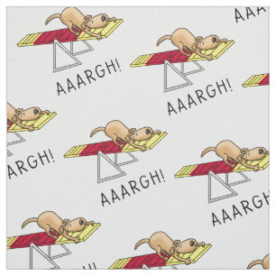 AAARGH! Funny dog agility teeter Fabric