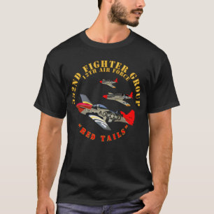 AAC - 332nd Fighter Group - 12th AF - Red Tails T-Shirt