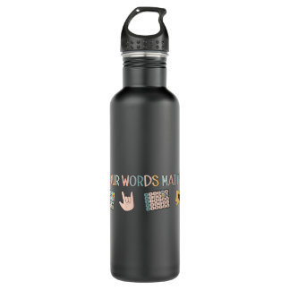 Aac Asl Speech Therapy Pathology Slp Aba Rbt Sign  710 Ml Water Bottle