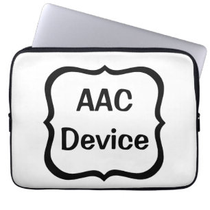 AAC label black Laptop Sleeve