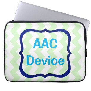 AAC label green Laptop Sleeve