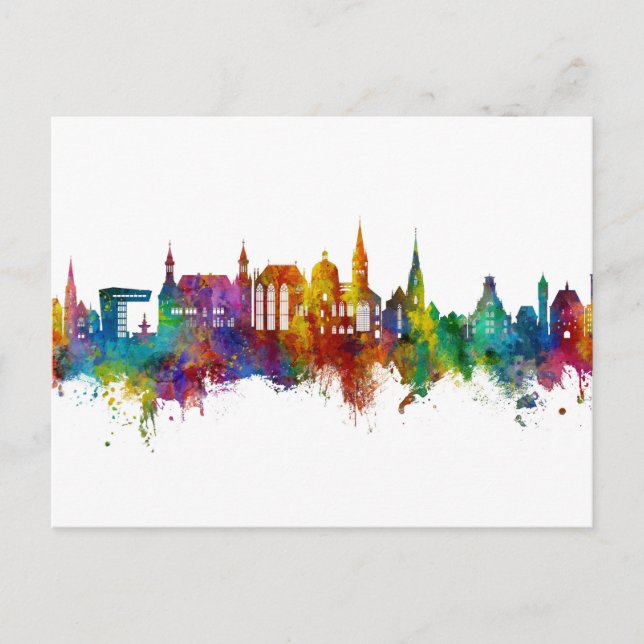 Aachen Germany Skyline Postcard (Front)