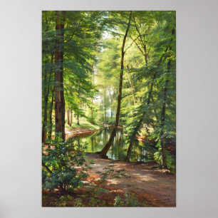 Aagaard Forest Stream Landscape Painting Poster
