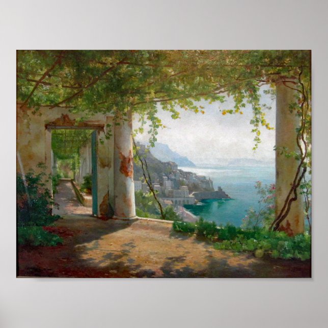 Aagaard Loggia Amalfi Italy Painting Poster (Front)