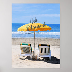 Aah...Retirement, a day at the beach Poster